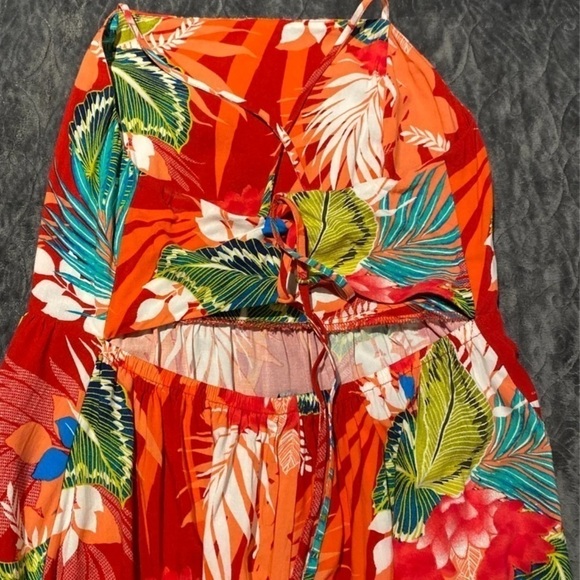 EXPRESS FLORAL MAXI DRESS FOR SUMMER SIZE MEDIUM - Picture 10 of 11